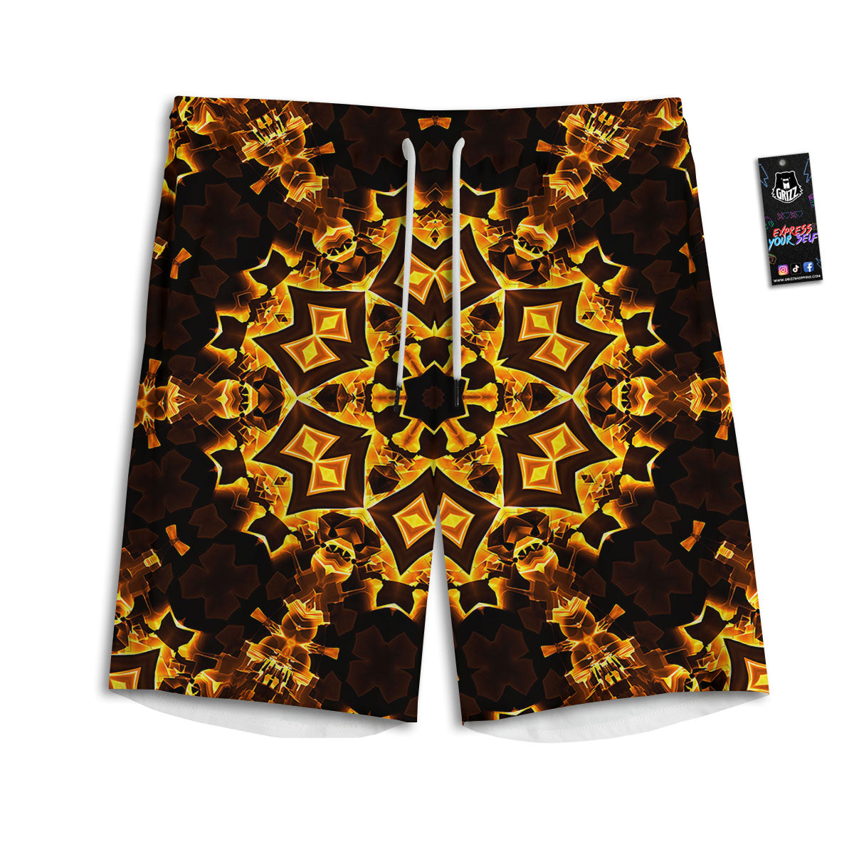 Madras Pastel Print Pattern Men's Athletic Shorts