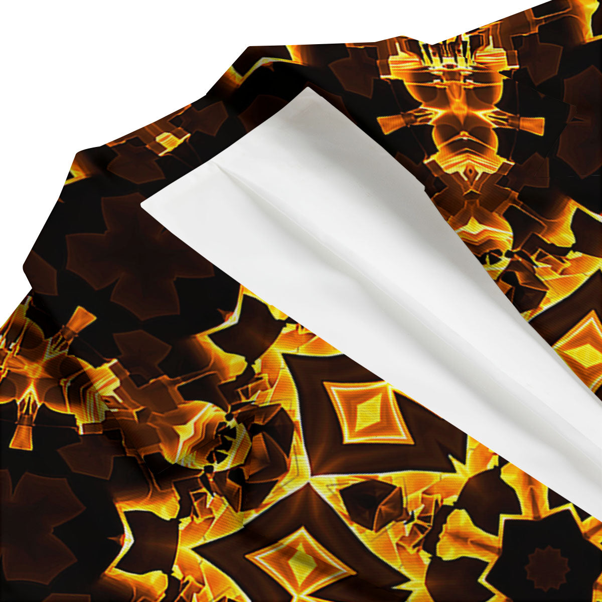 Kaleidoscope Lights Gold Print Men's Blazer-grizzshop