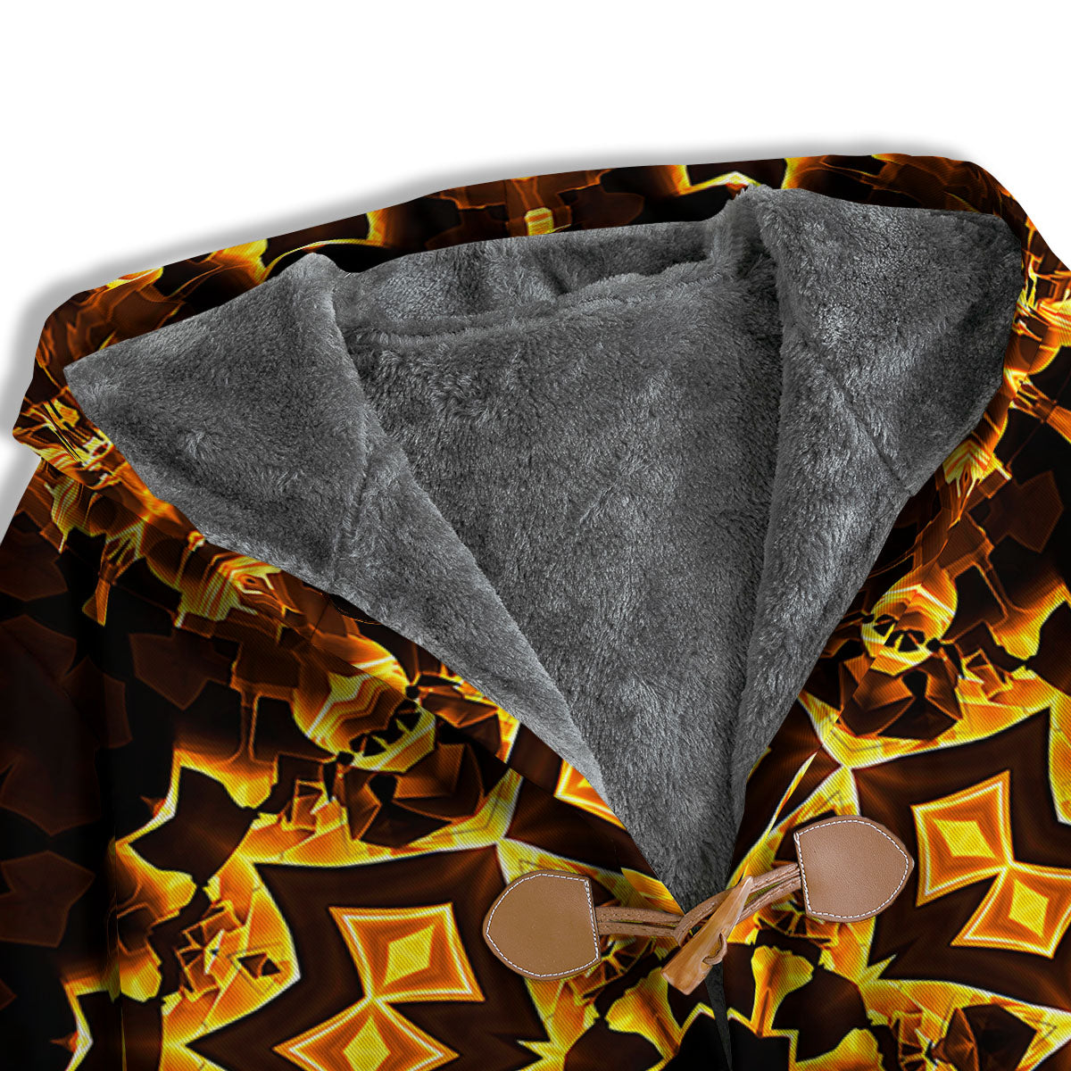 Kaleidoscope Lights Gold Print Men's Windbreaker Jacket-grizzshop