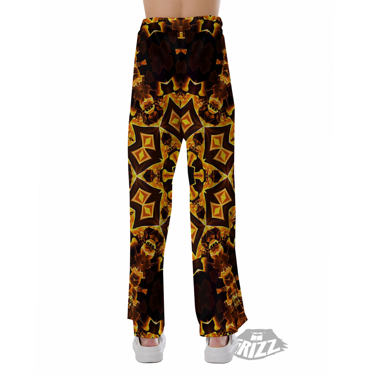 Kaleidoscope Lights Gold Print Pajama Pants-grizzshop