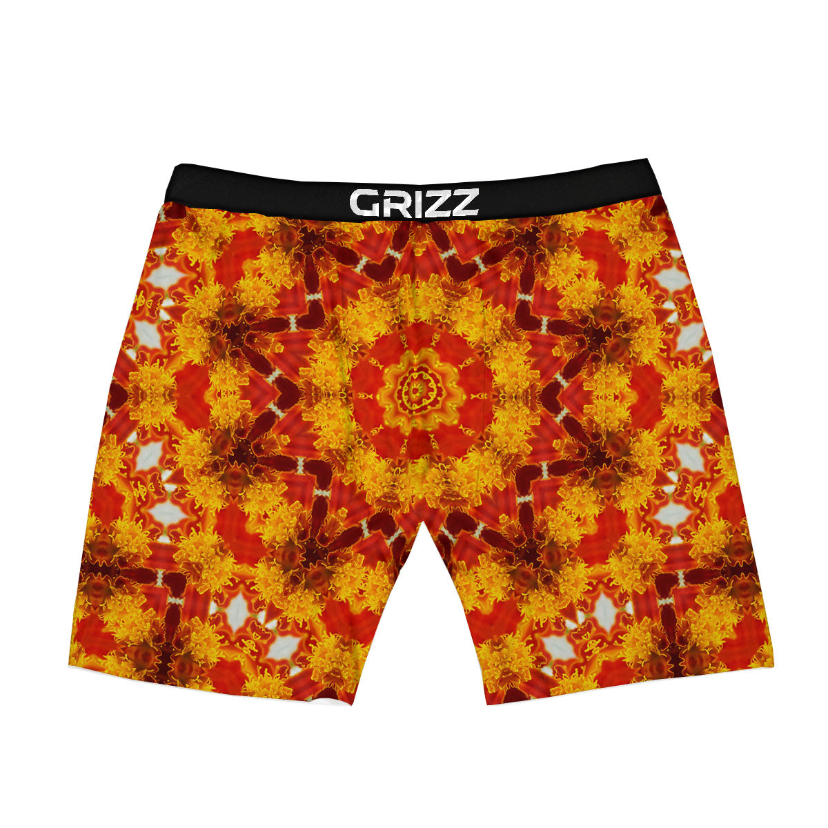 Kaleidoscope Orange Print Boxer Briefs-grizzshop