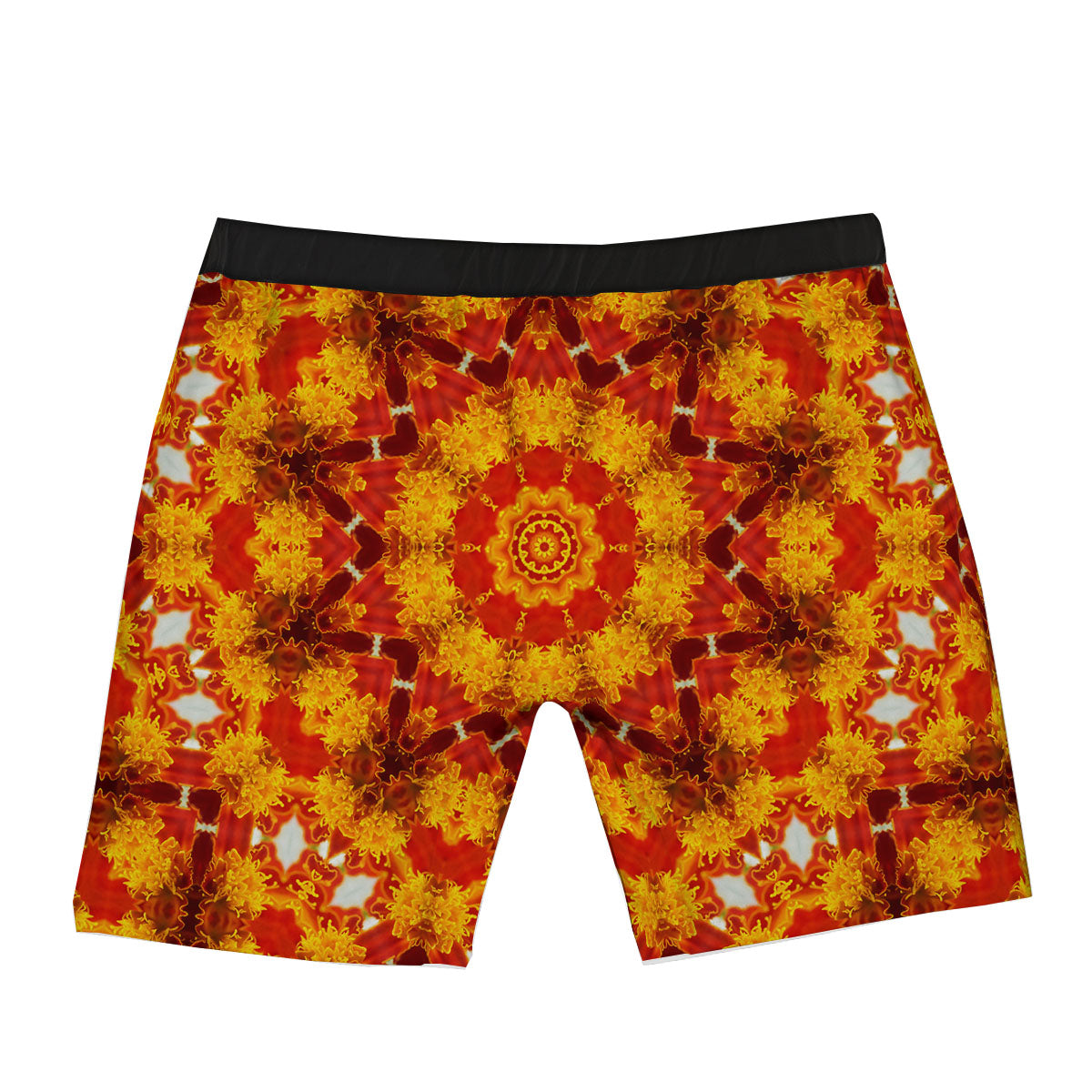 Kaleidoscope Orange Print Boxer Briefs-grizzshop