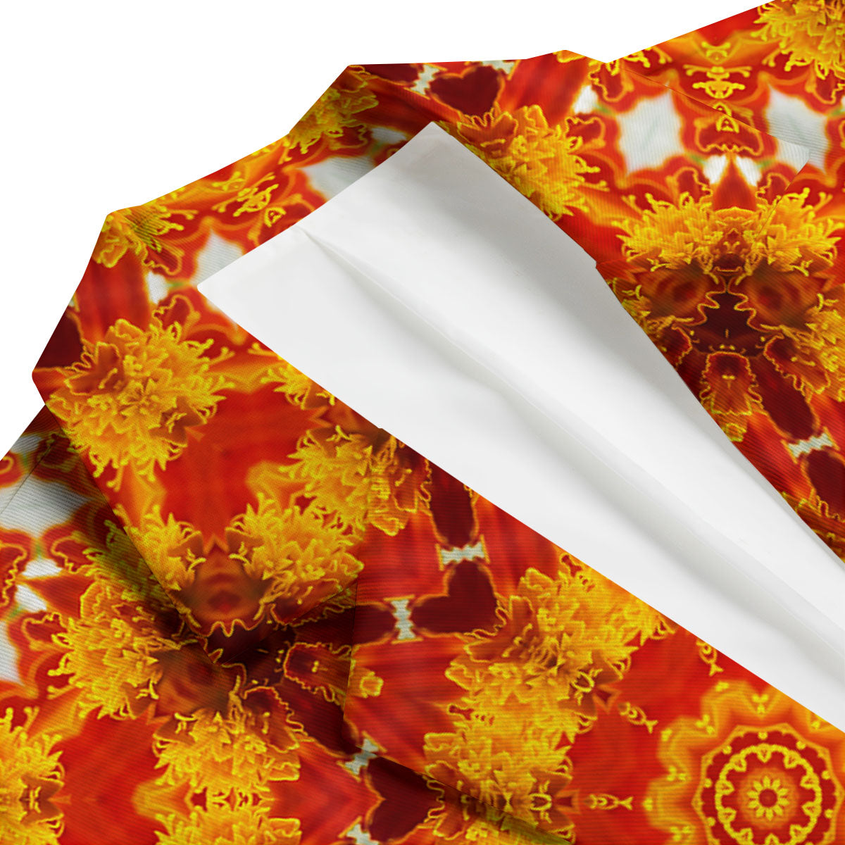 Kaleidoscope Orange Print Men's Blazer-grizzshop