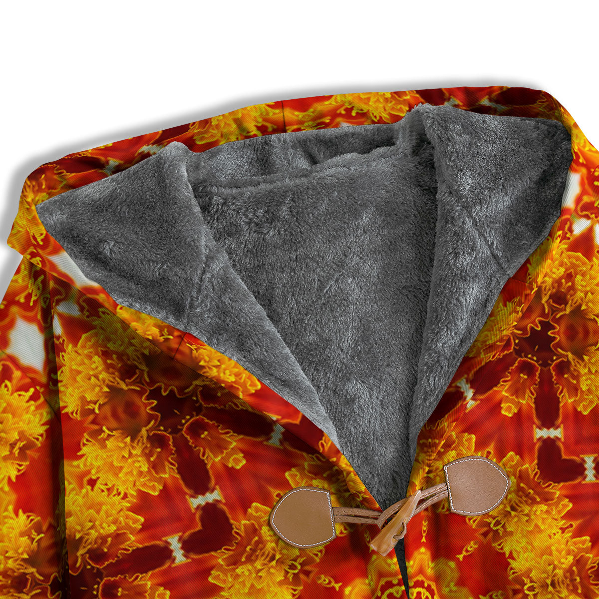 Kaleidoscope Orange Print Men's Windbreaker Jacket-grizzshop