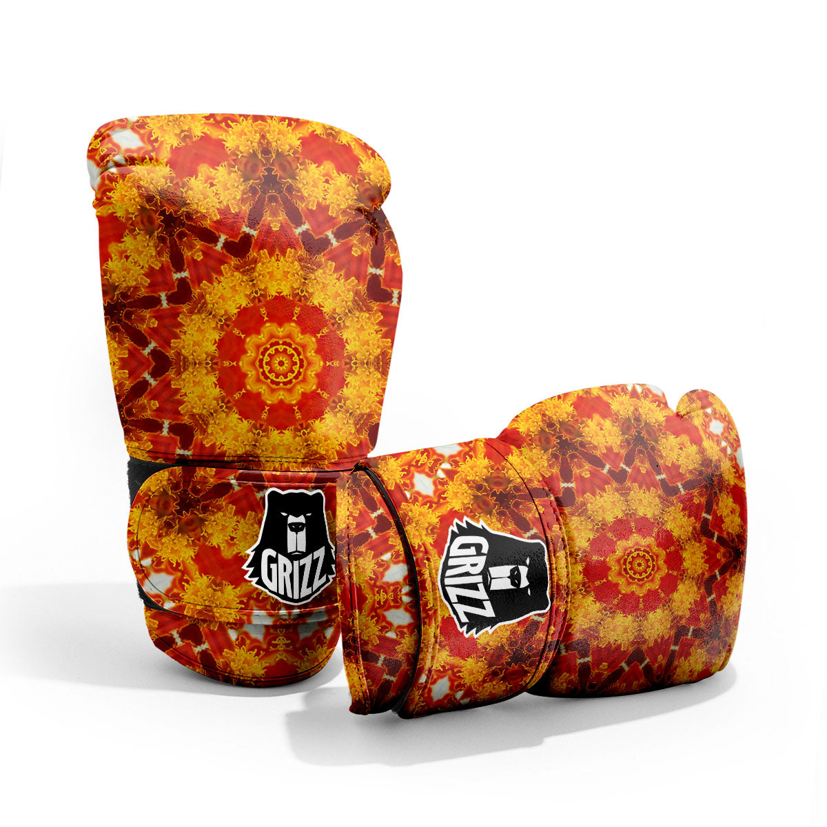 Kaleidoscope Orange Print Pro Boxing Glove