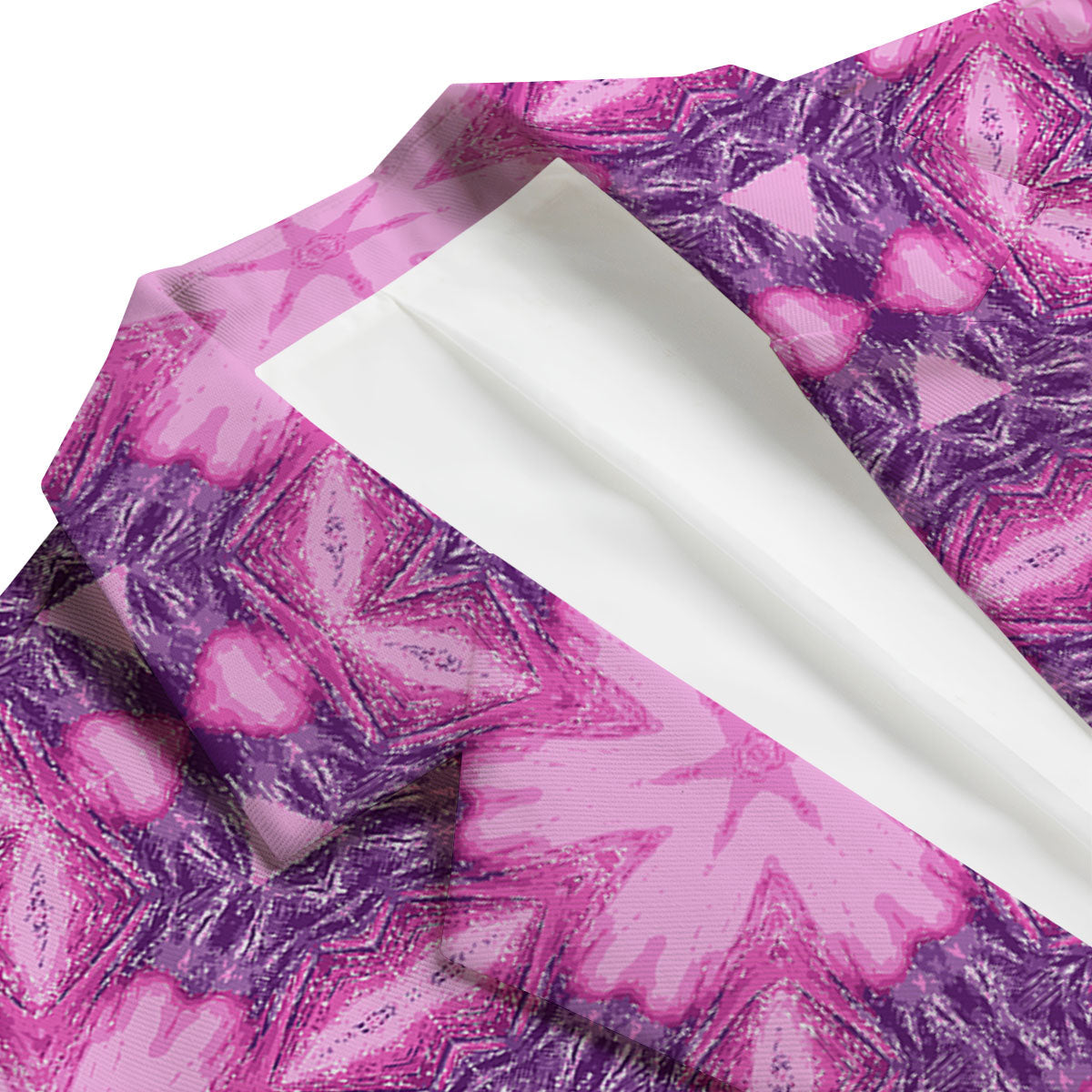 Kaleidoscope Pink Print Pattern Men's Blazer-grizzshop