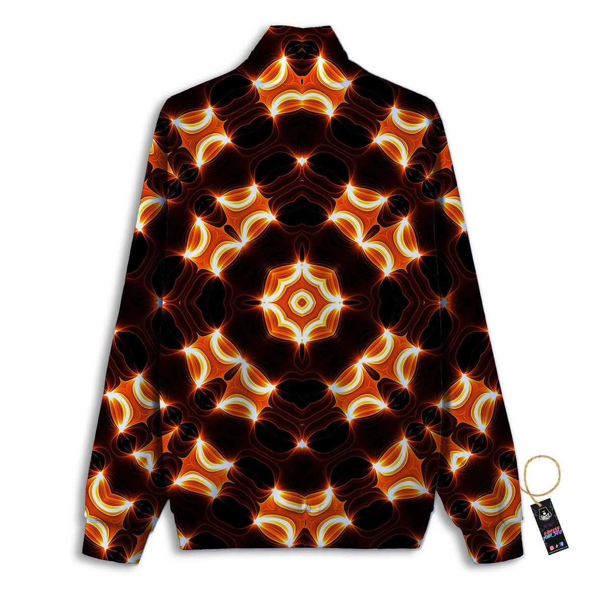 Kaleidoscope Pink Print Pattern Track Jacket-grizzshop