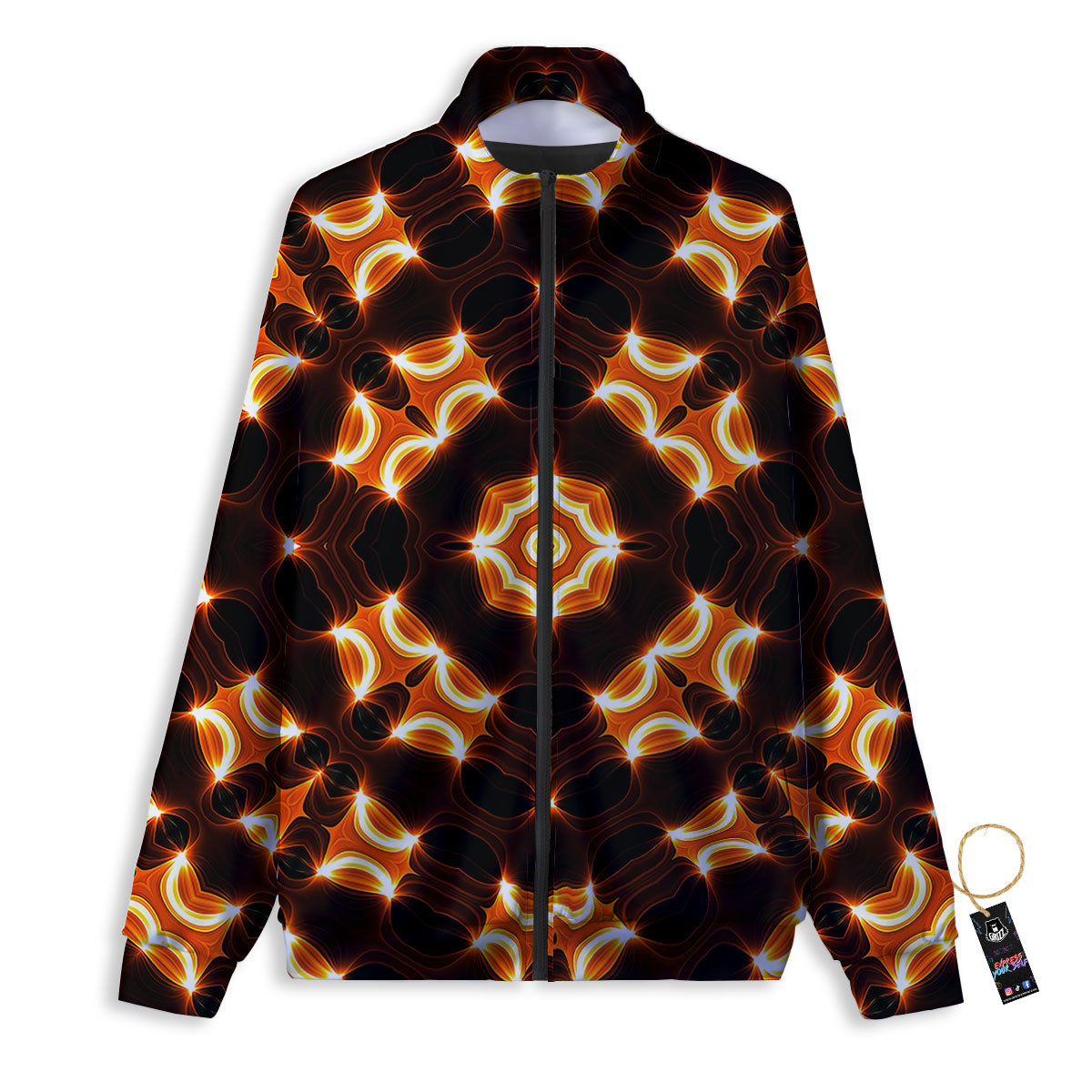 Kaleidoscope Pink Print Pattern Track Jacket-grizzshop