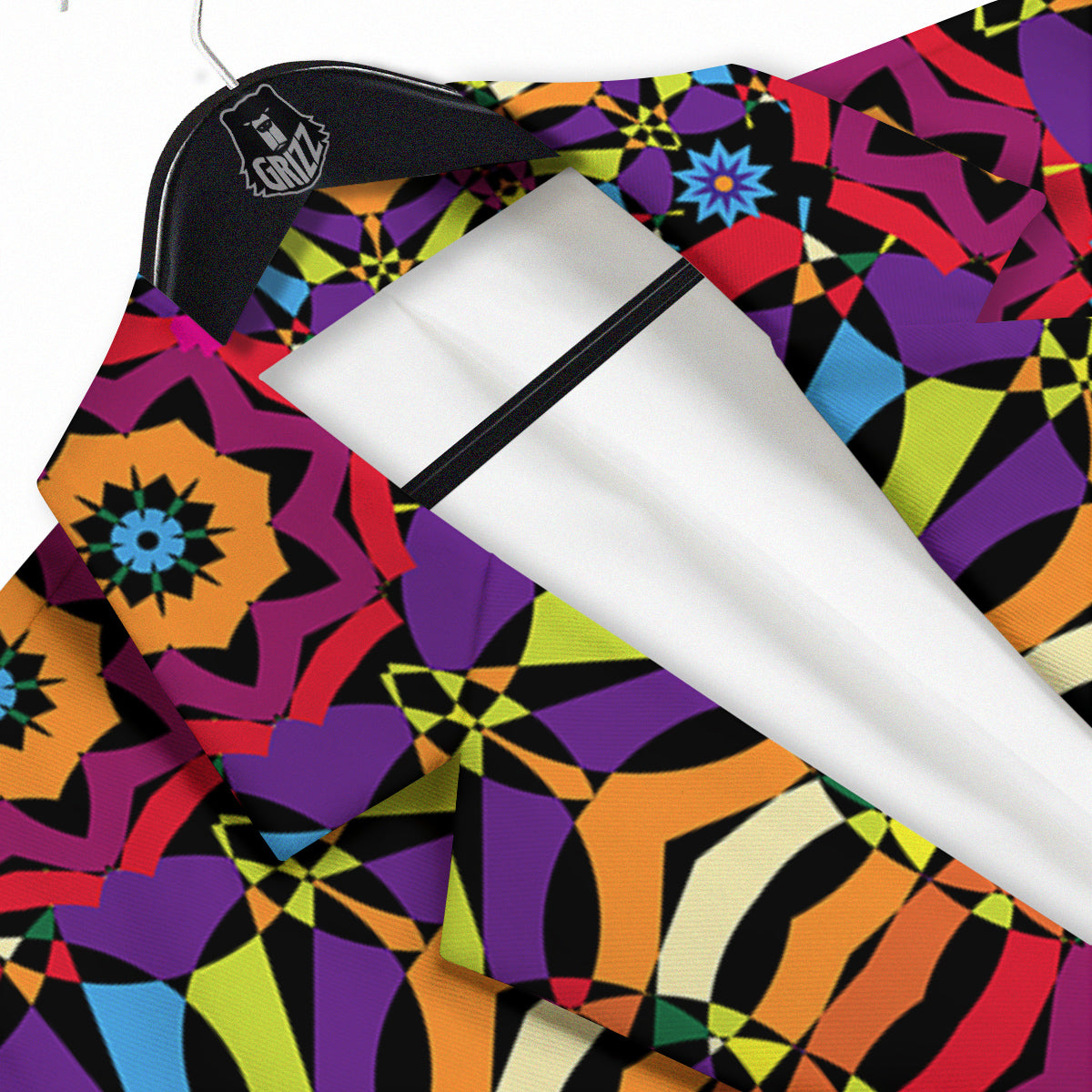 Kaleidoscope Psychedelic Colorful Print Men's Sport Coat-grizzshop