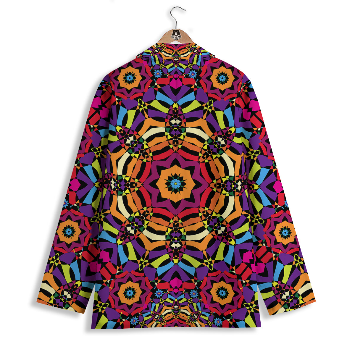 Kaleidoscope Psychedelic Colorful Print Women's Blazer-grizzshop