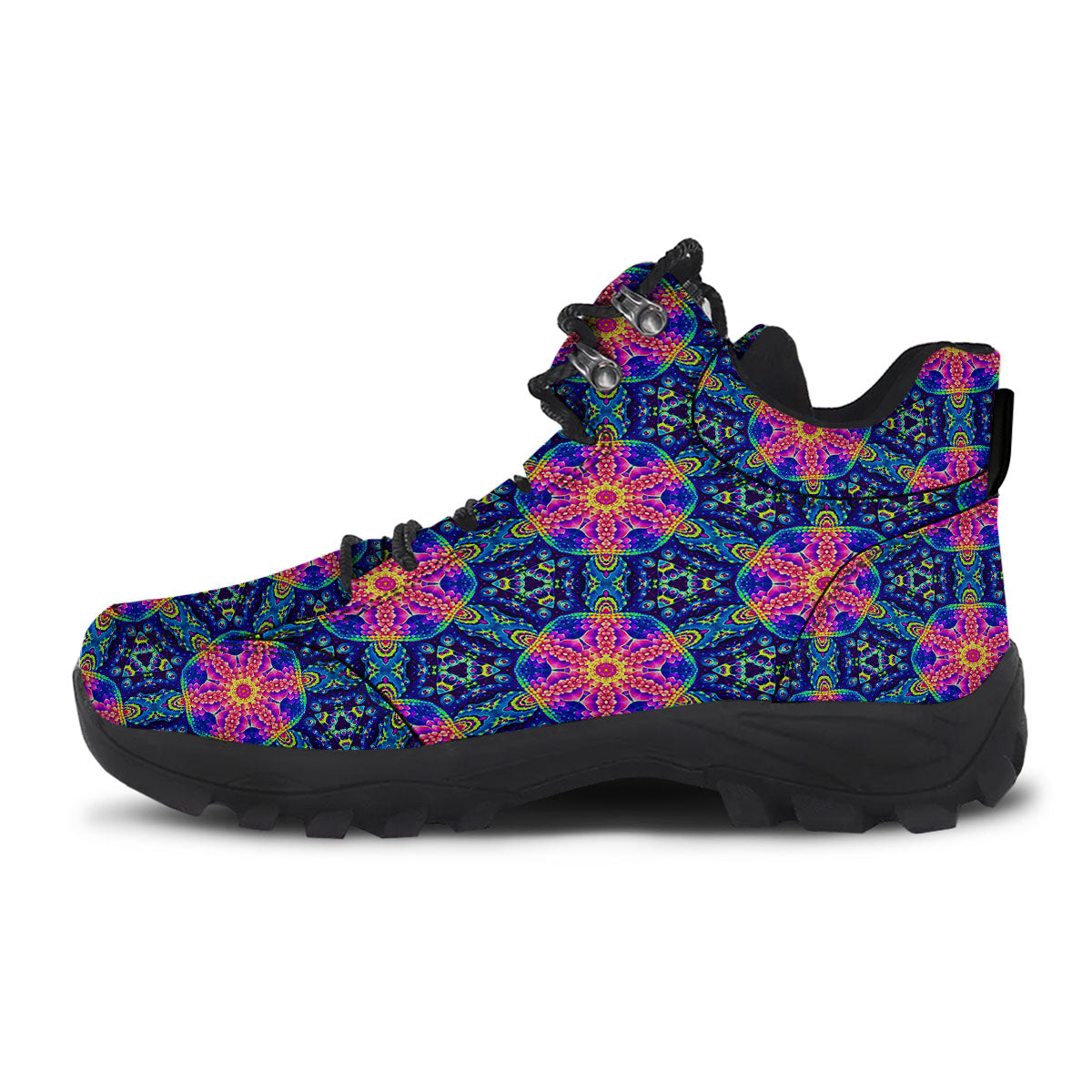 Kaleidoscope Psychedelic Print Pattern Hiking Shoes-grizzshop