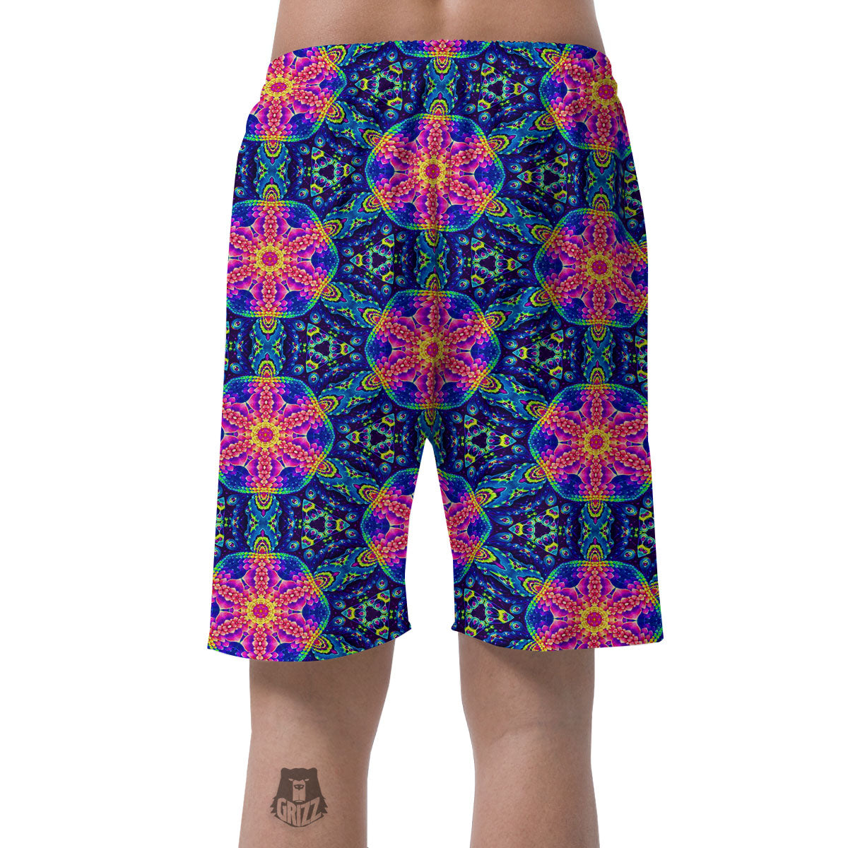 Kaleidoscope Psychedelic Print Pattern Men's Shorts-grizzshop