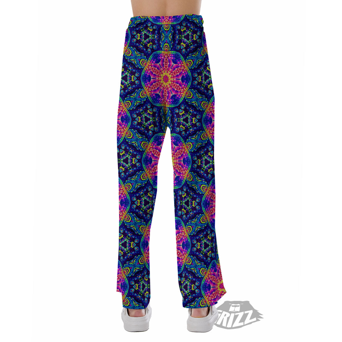 Kaleidoscope Psychedelic Print Pattern Pajama Pants-grizzshop