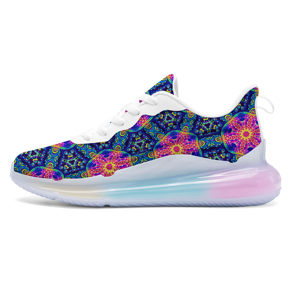 Kaleidoscope Psychedelic Print Pattern Running Sneakers-grizzshop