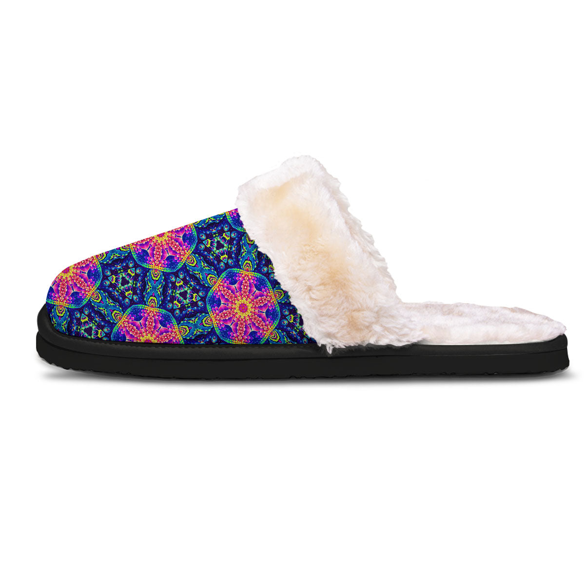Kaleidoscope Psychedelic Print Pattern Slippers-grizzshop