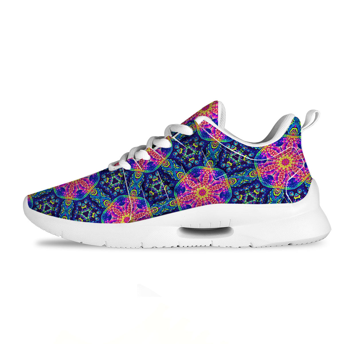 Kaleidoscope Psychedelic Print Pattern Tennis Shoes-grizzshop