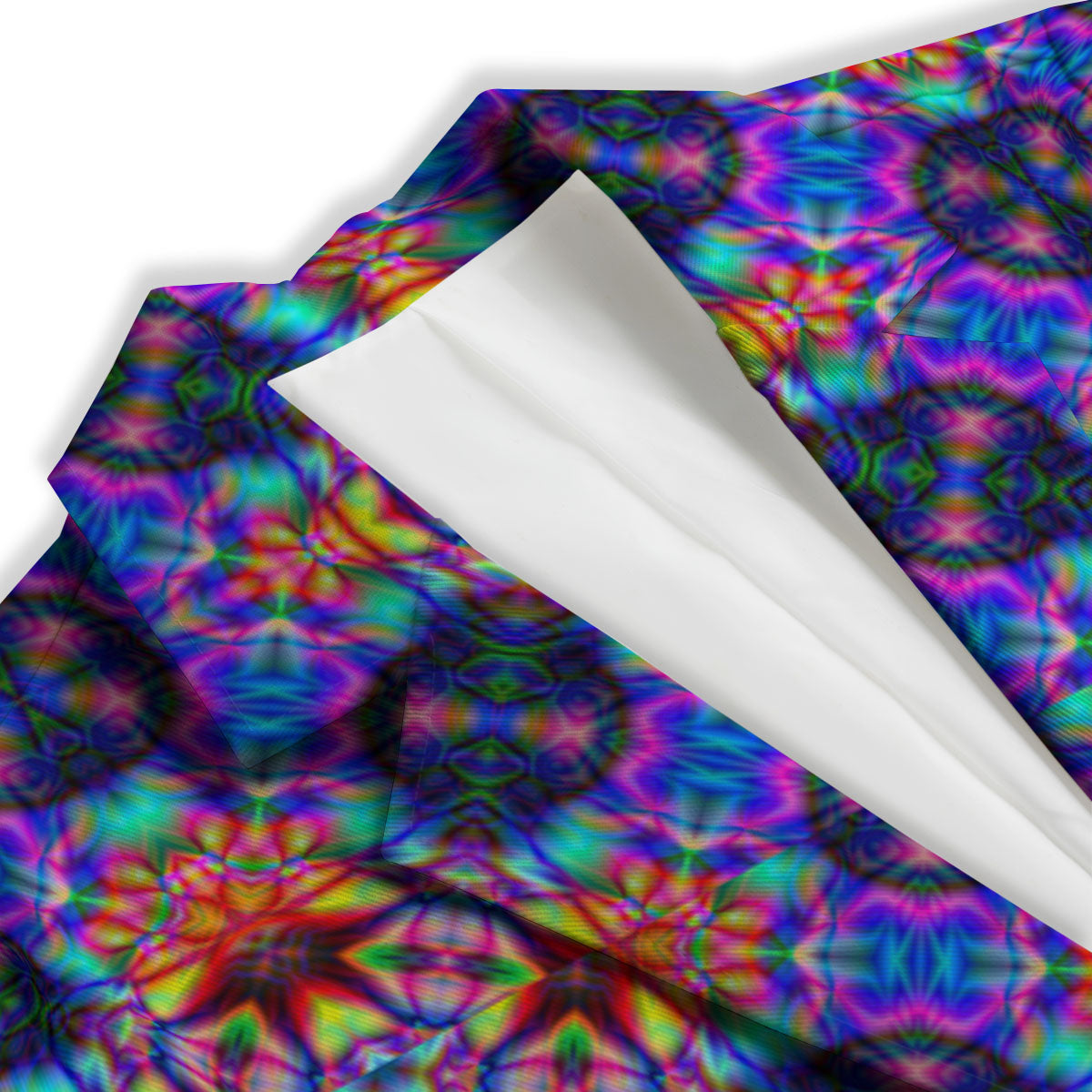 Kaleidoscope Rainbow Print Pattern Women's Blazer-grizzshop