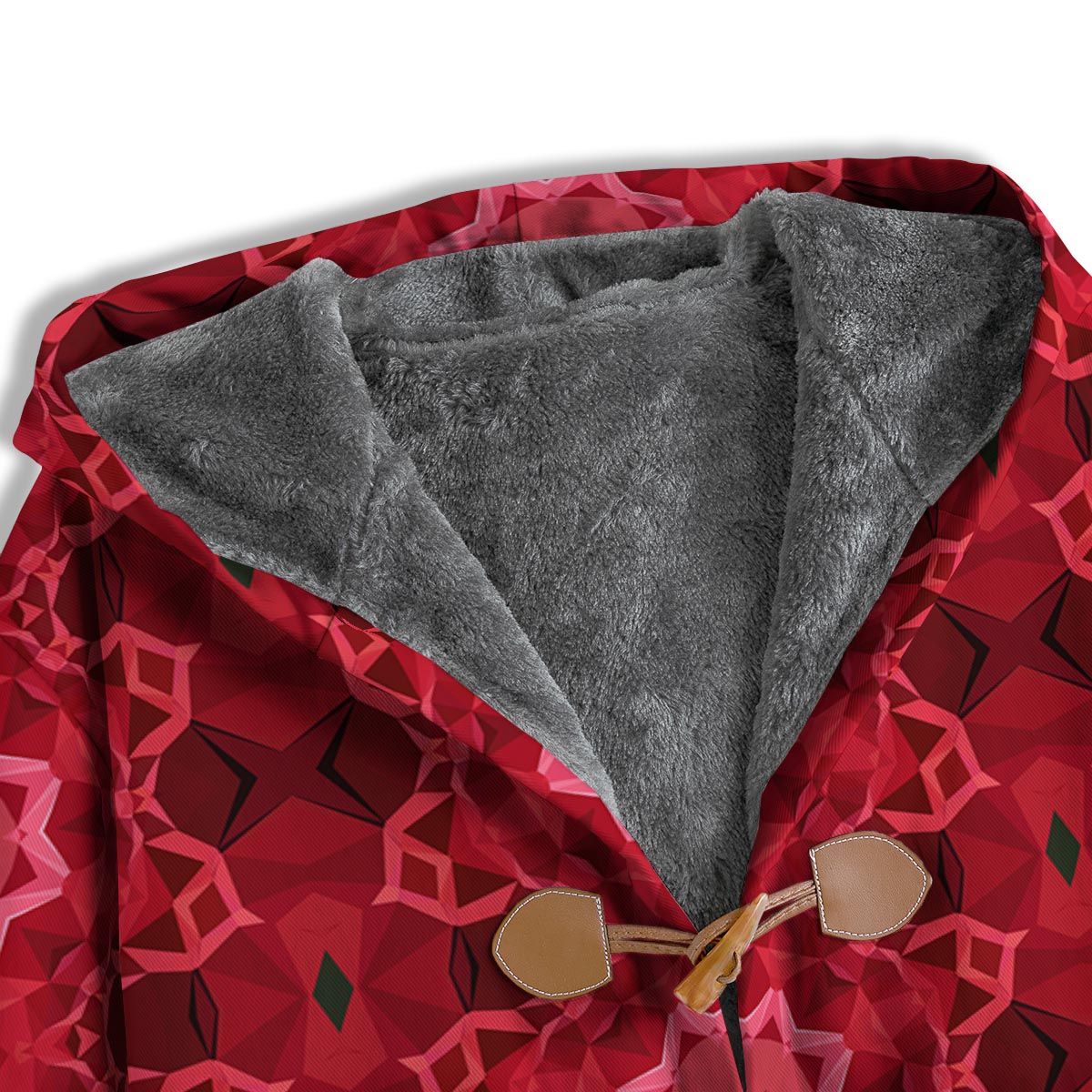 Kaleidoscope Red Print Pattern Men's Windbreaker Jacket-grizzshop
