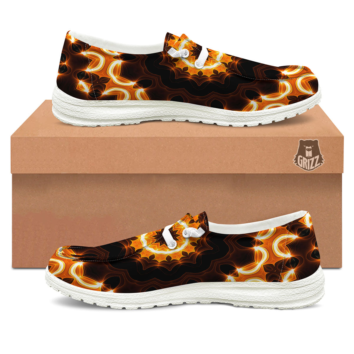 Kaleidoscope Shiny Print Black Loafers-grizzshop