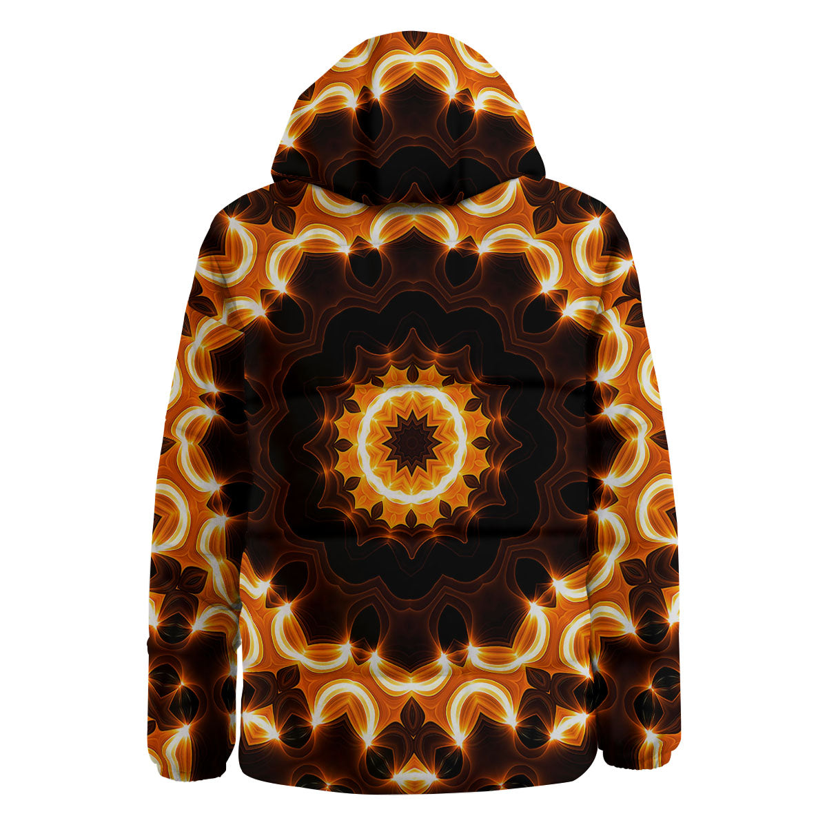 Kaleidoscope Shiny Print Down Jacket-grizzshop