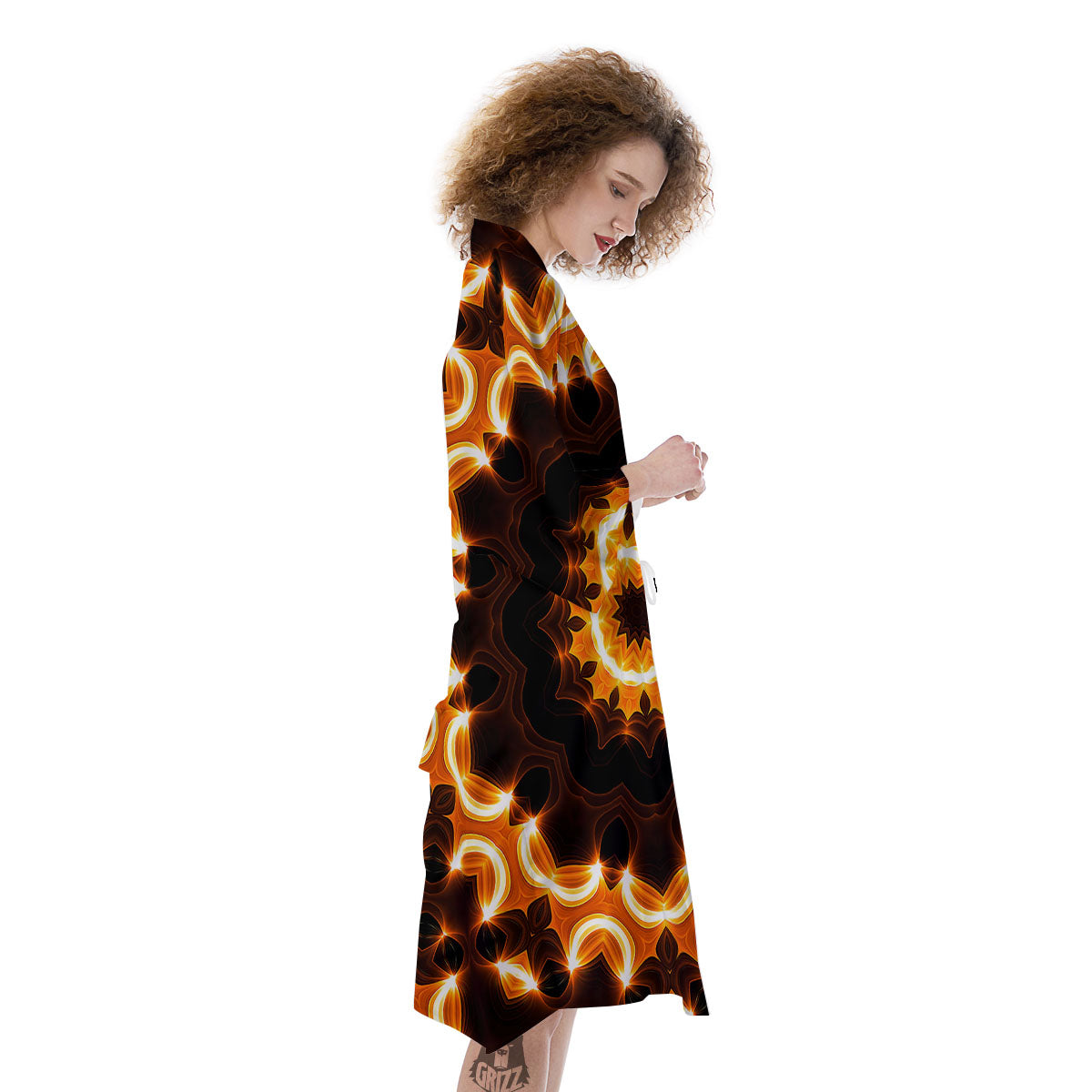 Kaleidoscope Shiny Print Kimono-grizzshop