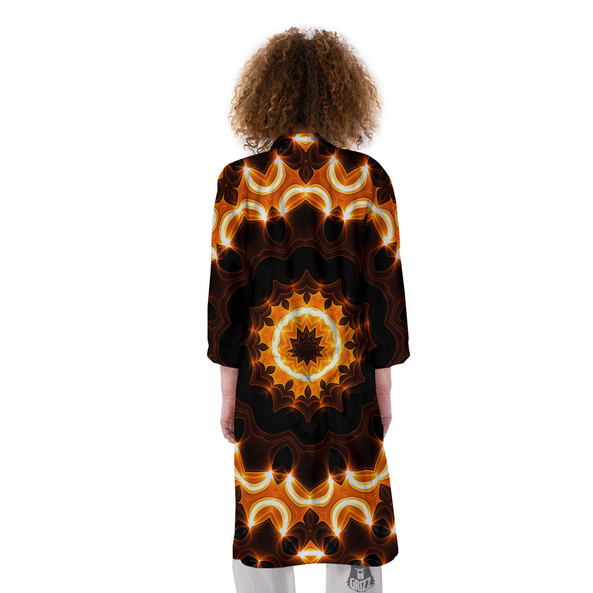 Kaleidoscope Shiny Print Kimono-grizzshop