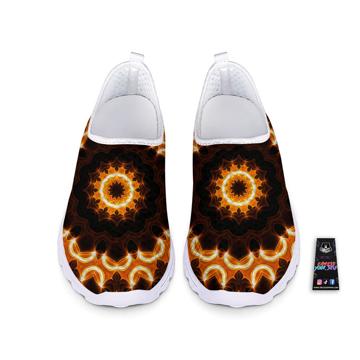 Kaleidoscope Shiny Print Nurse Shoes-grizzshop