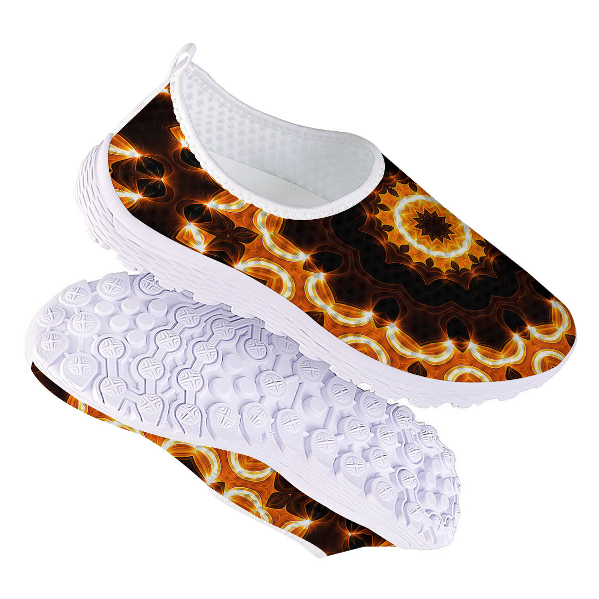 Kaleidoscope Shiny Print Nurse Shoes-grizzshop