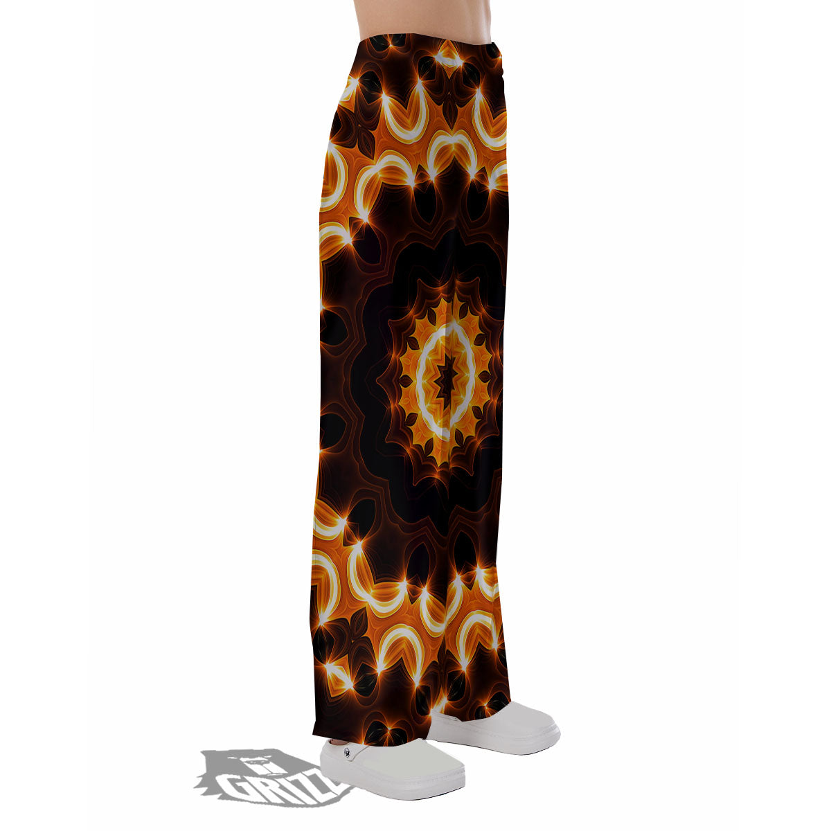 Kaleidoscope Shiny Print Pajama Pants-grizzshop