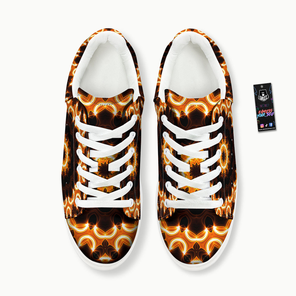 Kaleidoscope Shiny Print Platform Shoes-grizzshop