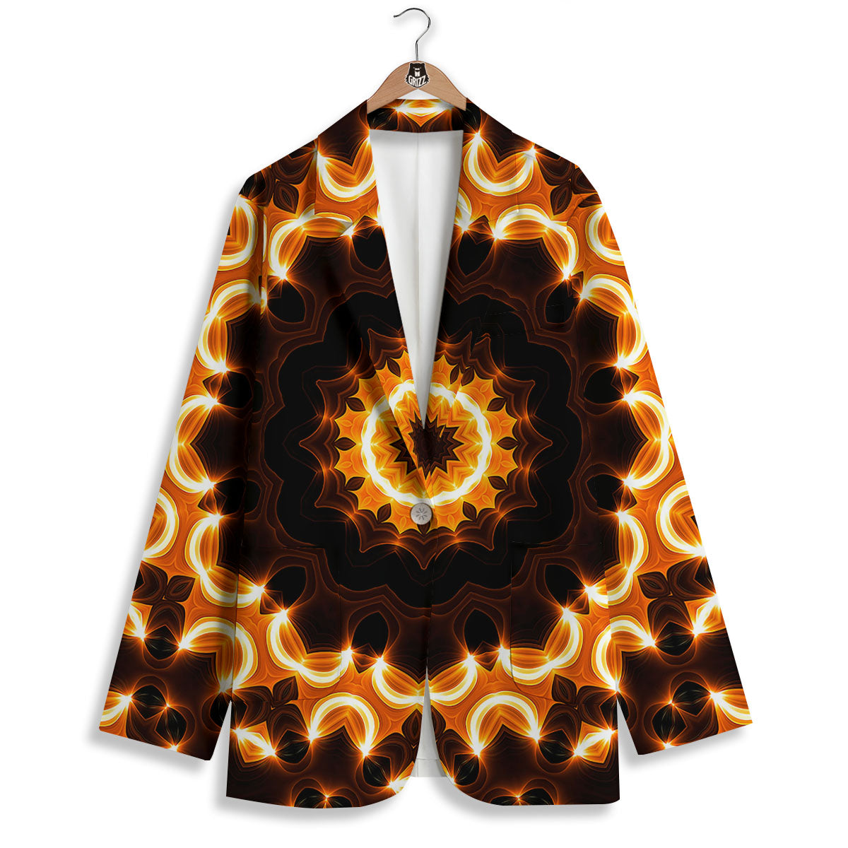 Kaleidoscope Shiny Print Women's Blazer-grizzshop
