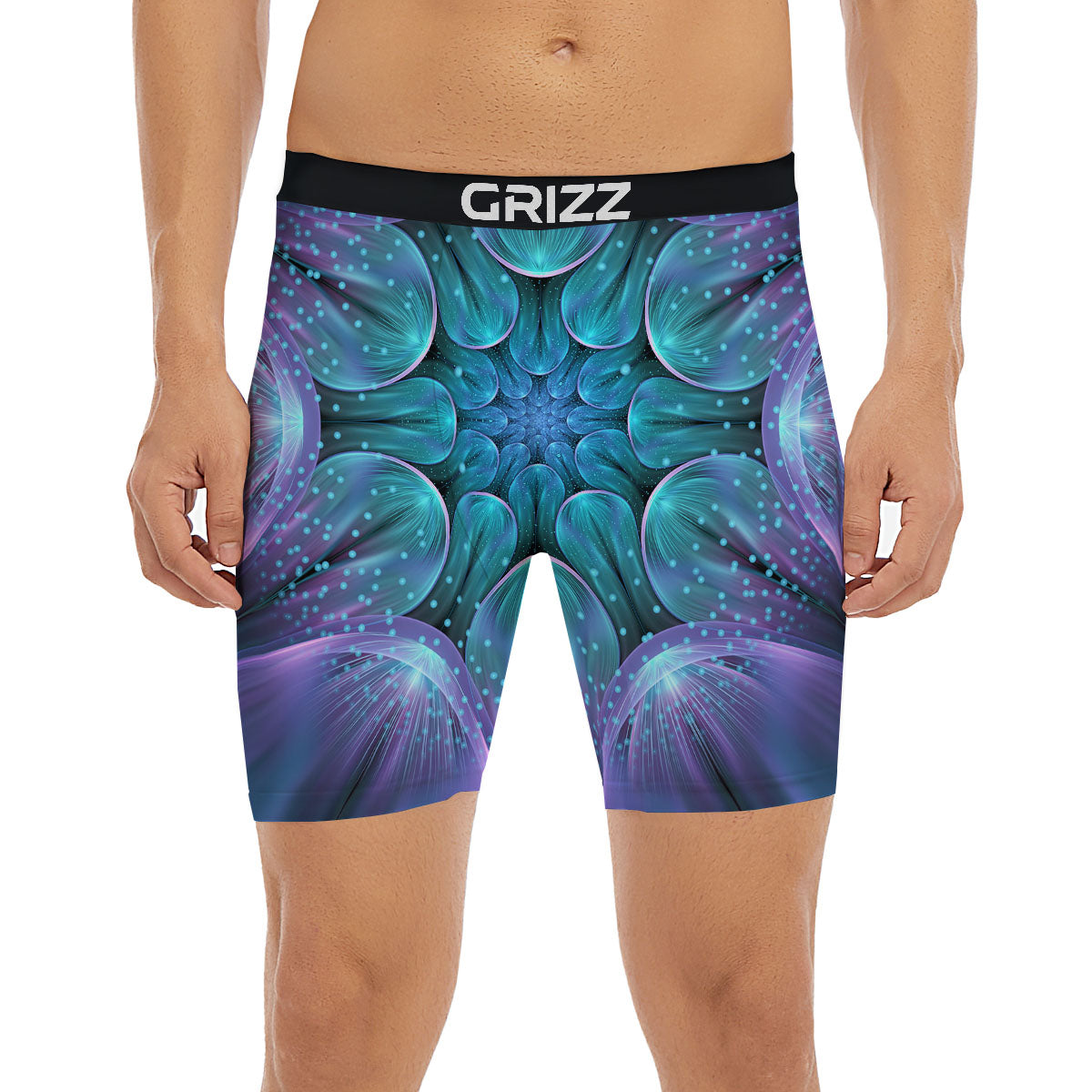 Kaleidoscope Sparkle Print Boxer Briefs-grizzshop