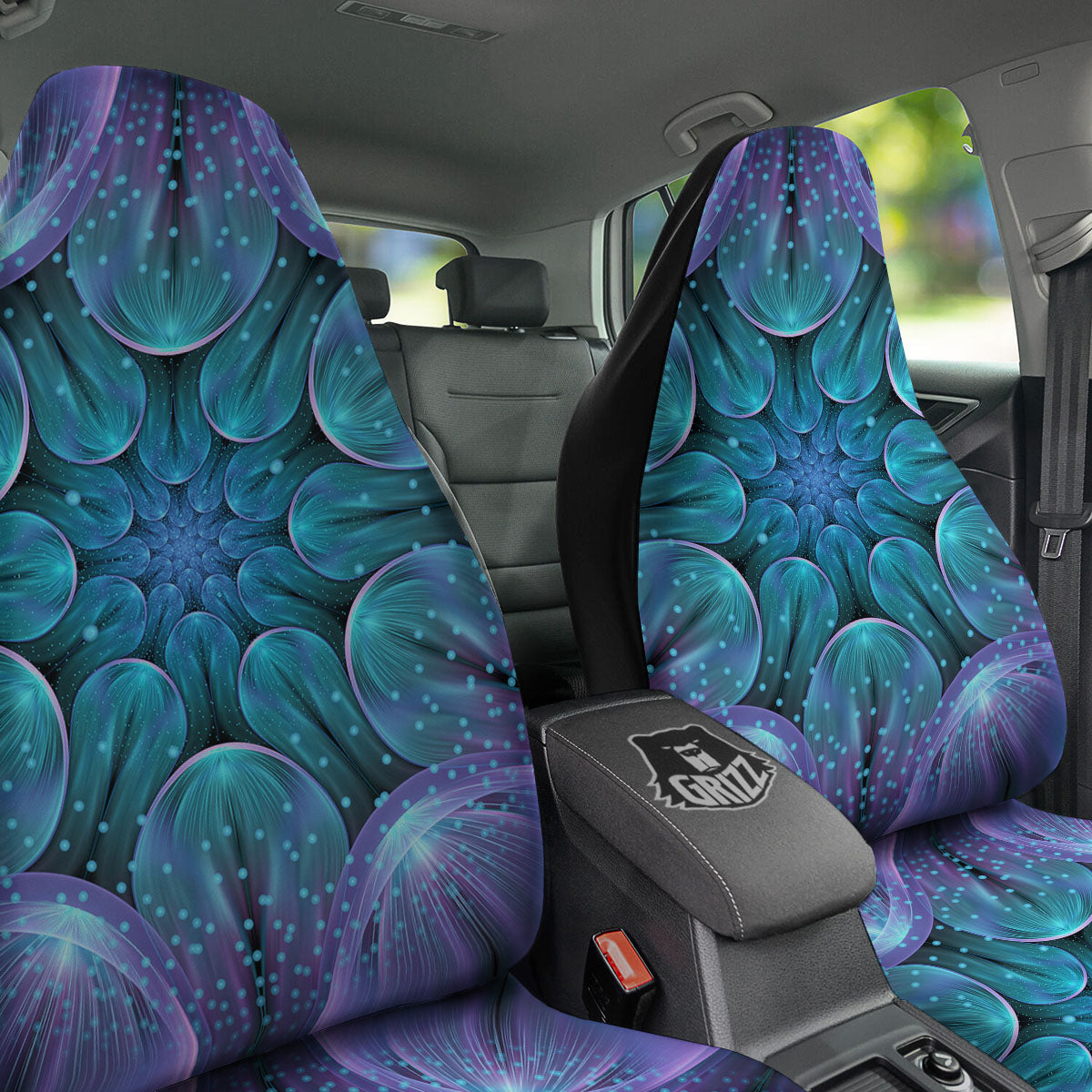 Kaleidoscope Sparkle Print Car Seat Covers-grizzshop