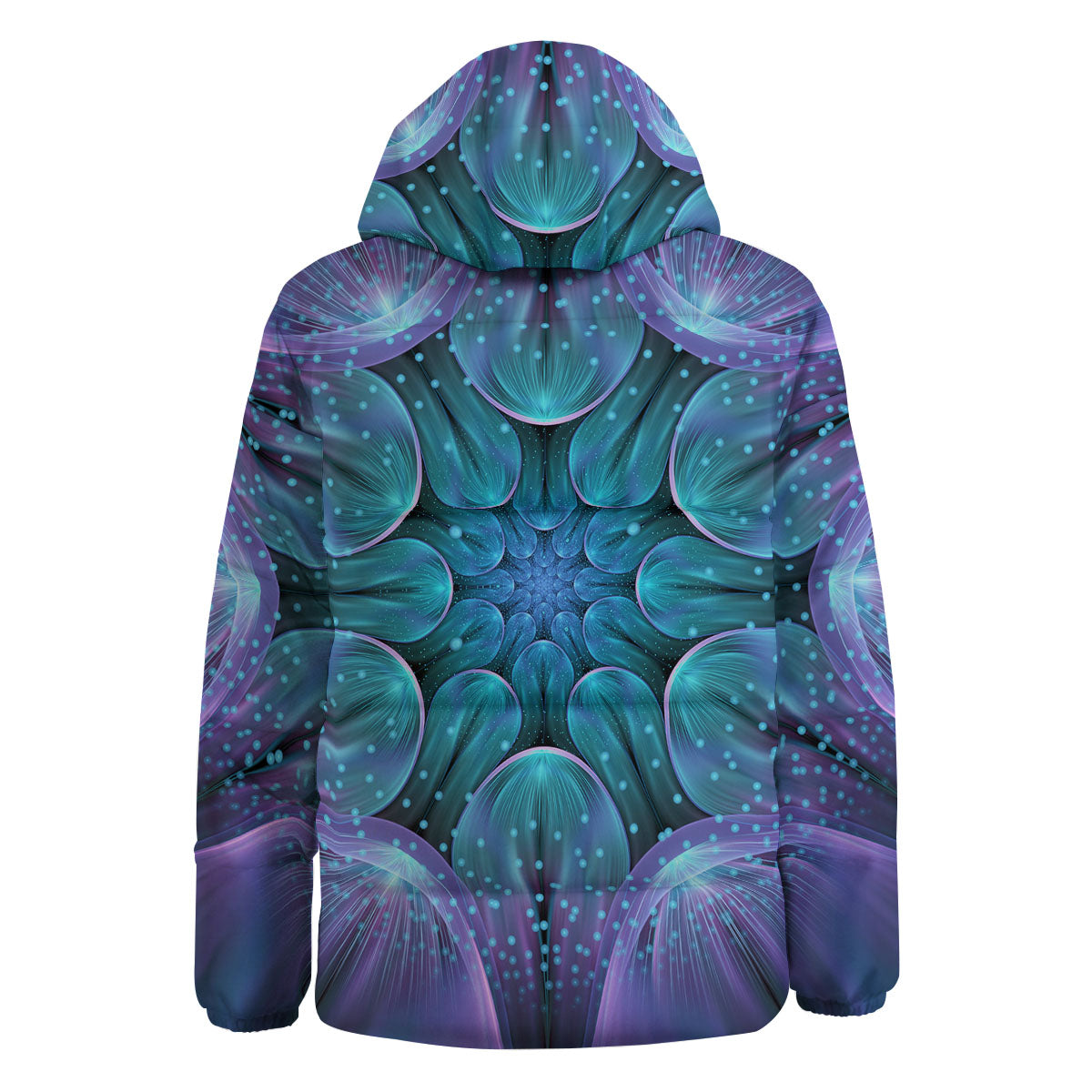 Kaleidoscope Sparkle Print Down Jacket-grizzshop