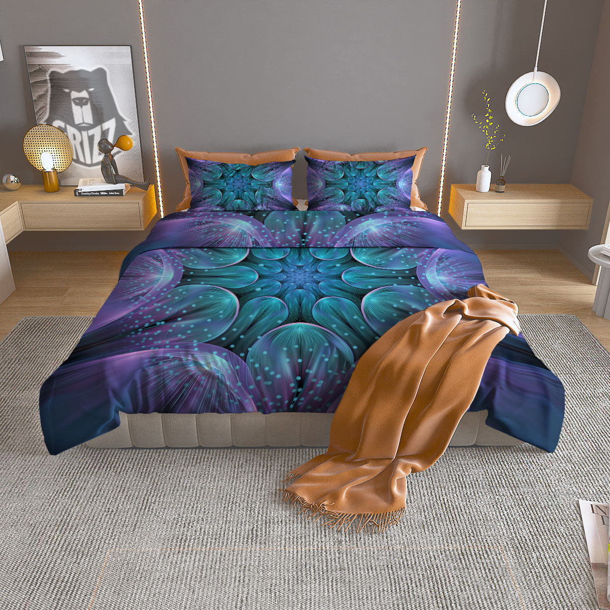 Kente Yellow Print Pattern Duvet Cover Bedding Set