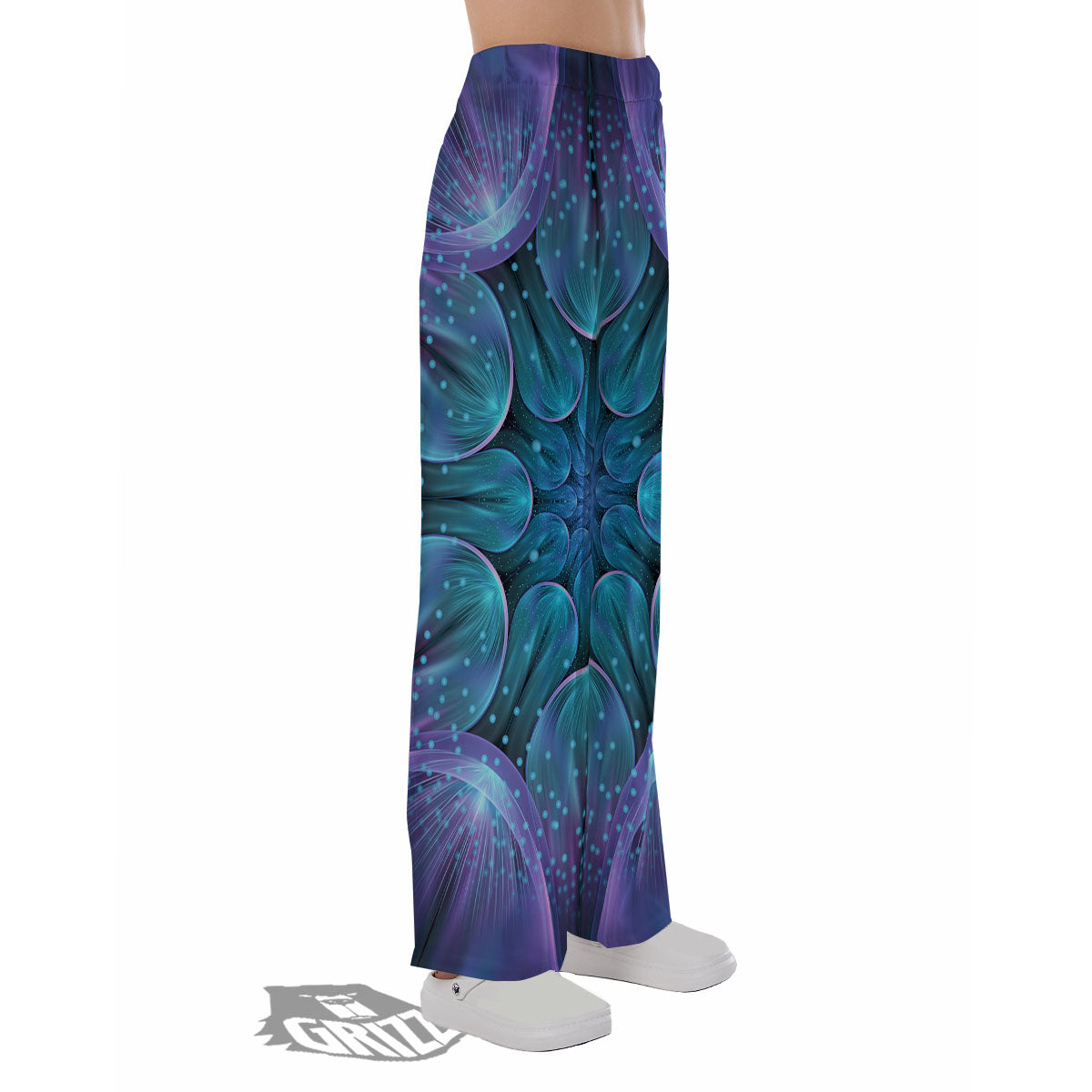 Kaleidoscope Sparkle Print Pajama Pants-grizzshop