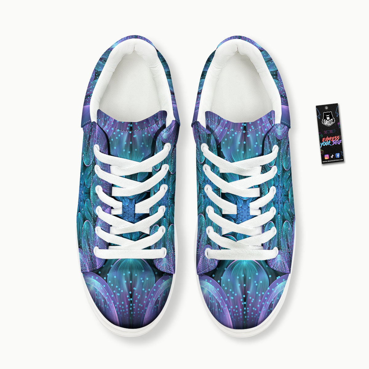 Kaleidoscope Sparkle Print Platform Shoes-grizzshop