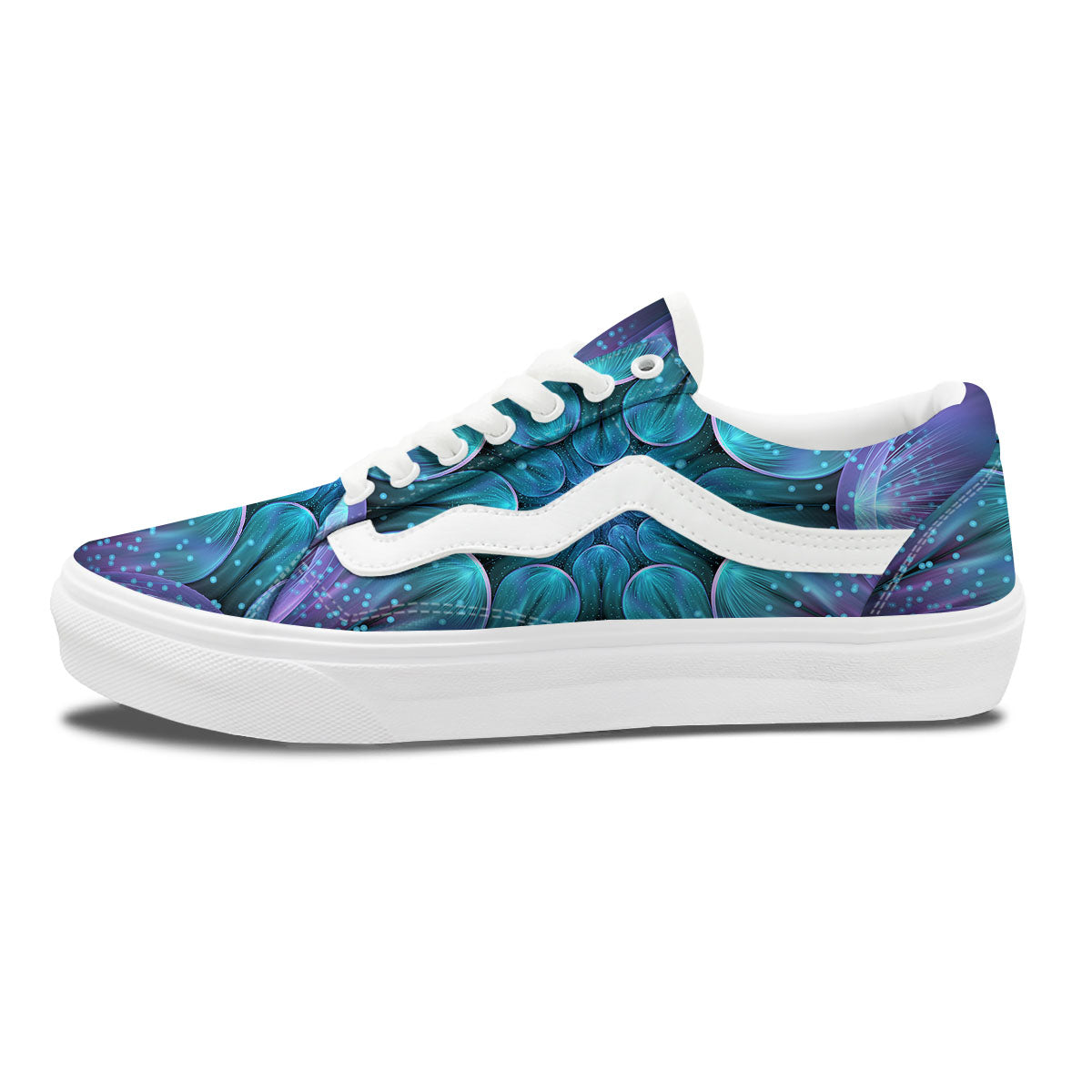 Kaleidoscope Sparkle Print Skate Shoes-grizzshop