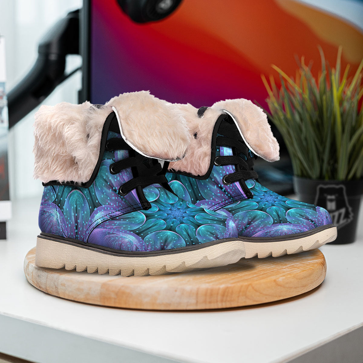 Kaleidoscope Sparkle Print Snow Boots-grizzshop