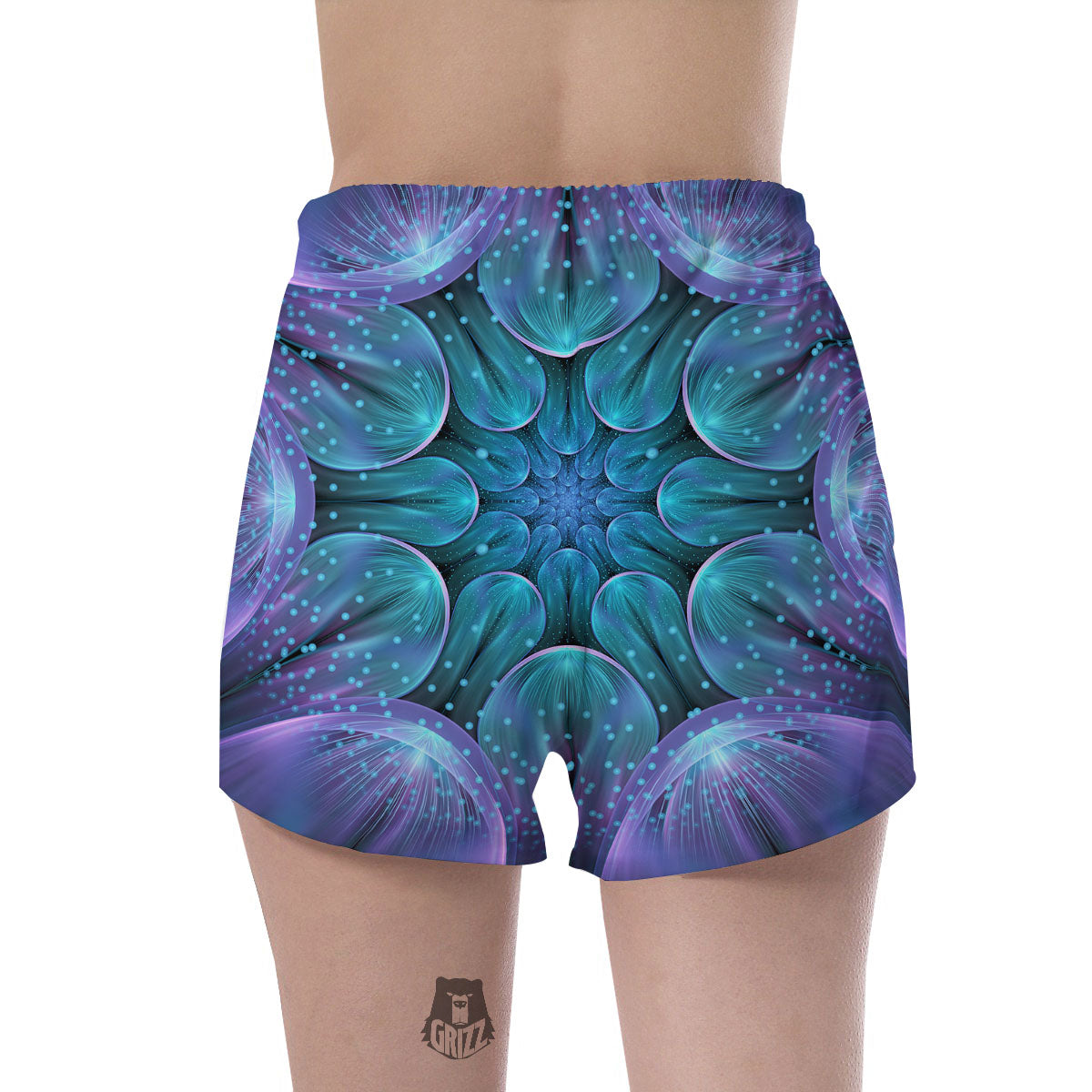 Kaleidoscope Sparkle Print Women's Shorts-grizzshop