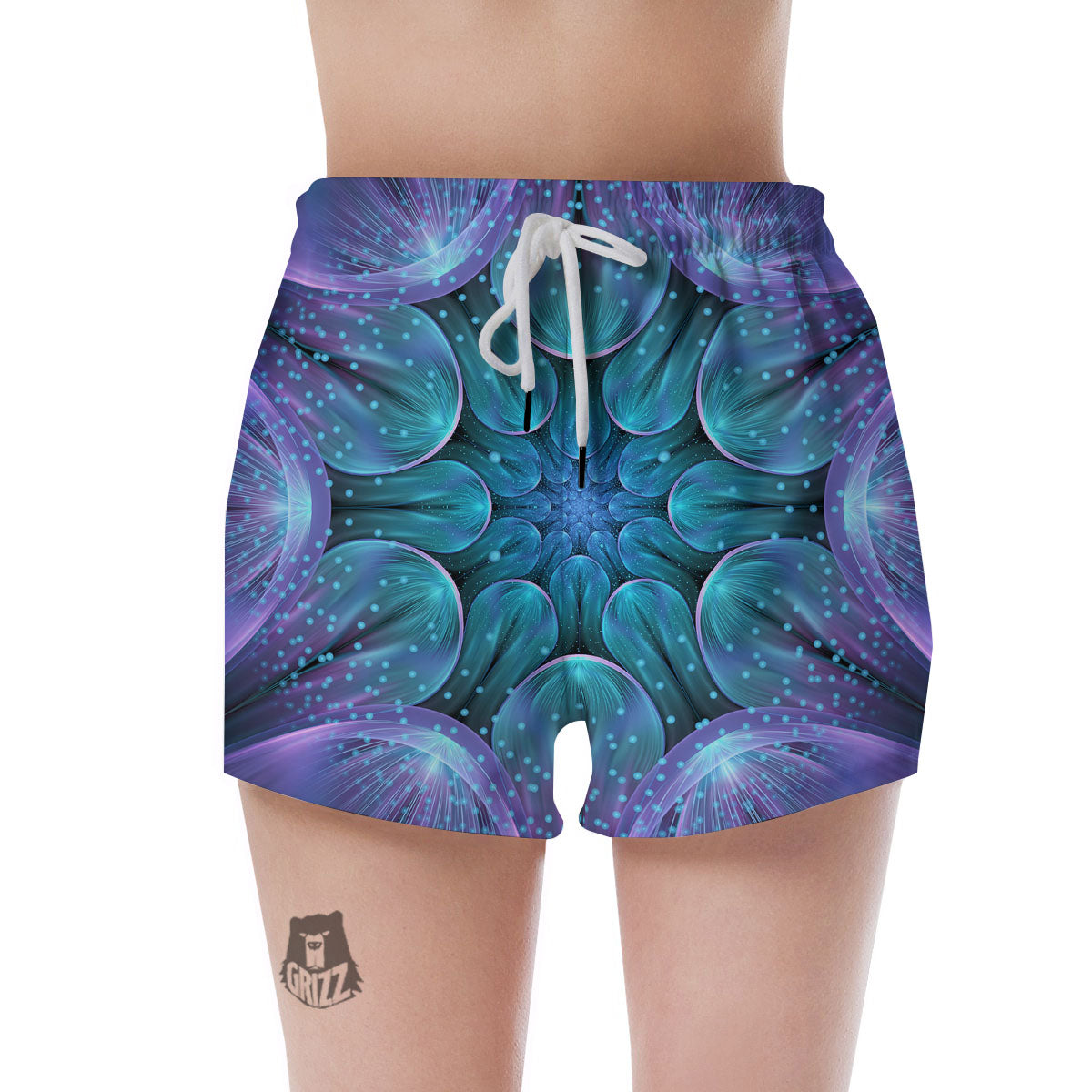 Kaleidoscope Sparkle Print Women's Shorts-grizzshop