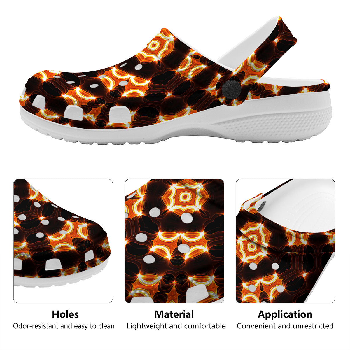 Kaleidoscope Spot Yellow Print Clog-grizzshop
