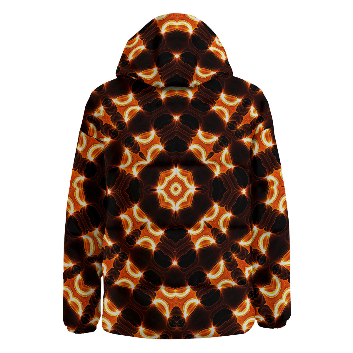 Kaleidoscope Spot Yellow Print Down Jacket-grizzshop