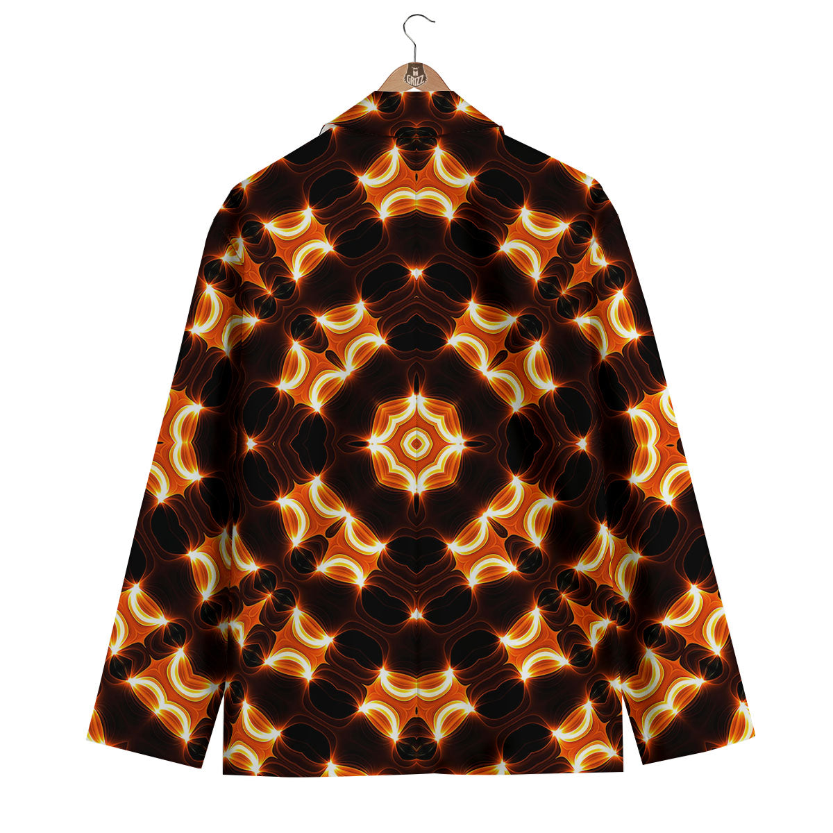 Kaleidoscope Spot Yellow Print Men's Blazer-grizzshop