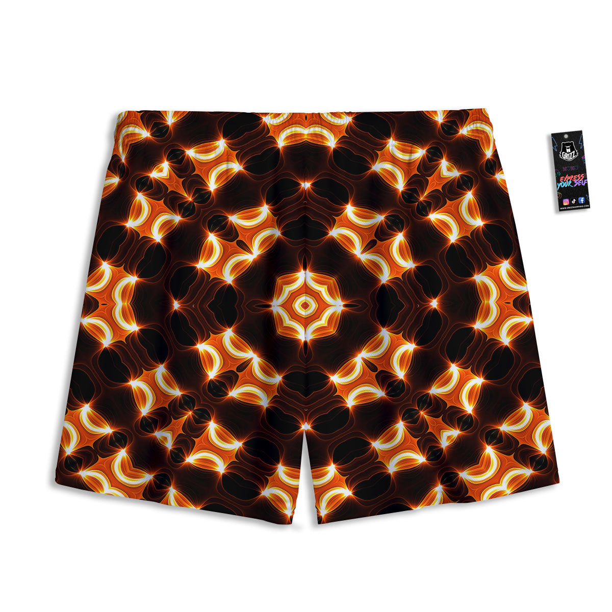 Kaleidoscope Spot Yellow Print Mesh Shorts