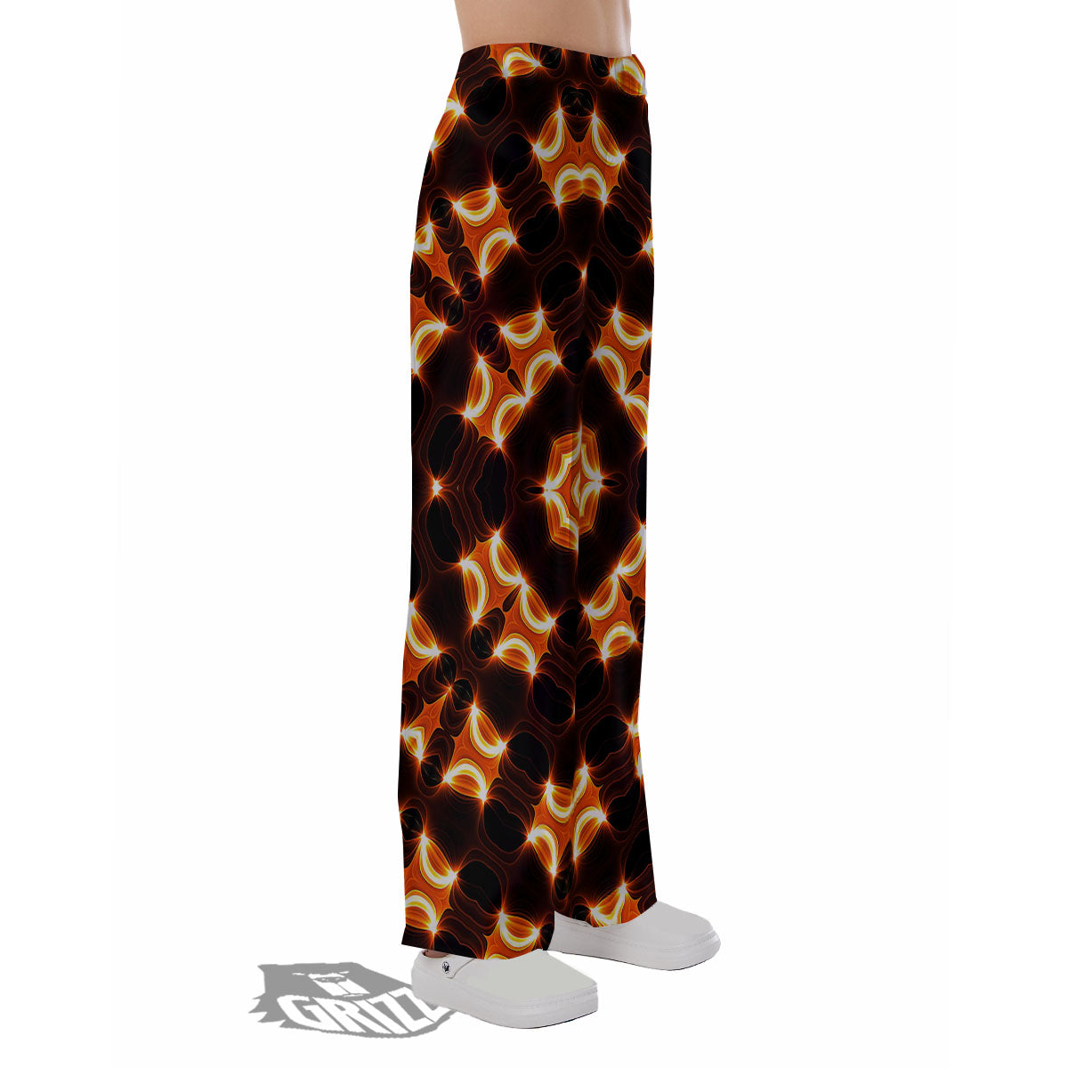 Kaleidoscope Spot Yellow Print Pajama Pants-grizzshop