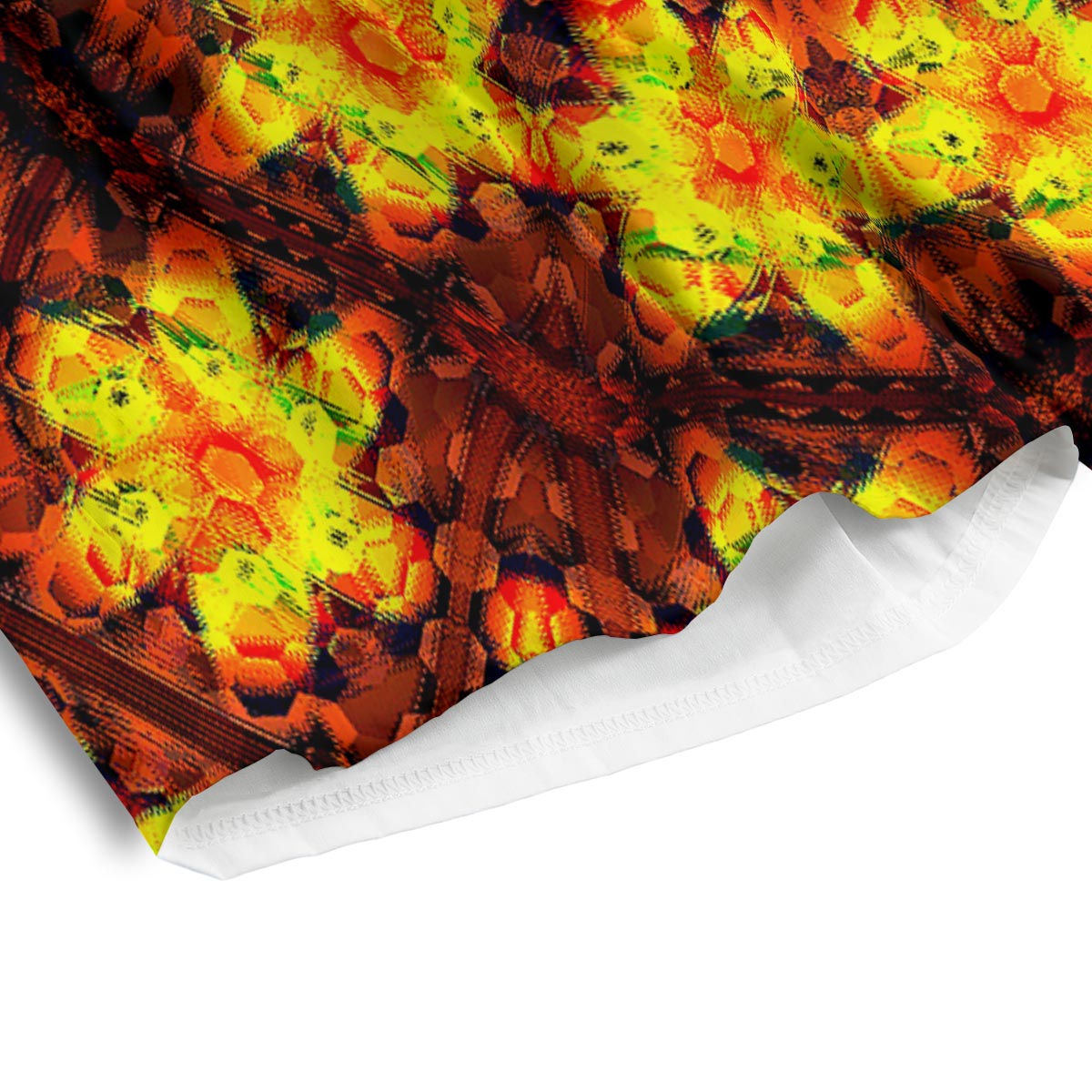 Kaleidoscope Sun Fire Print Men's Athletic Shorts