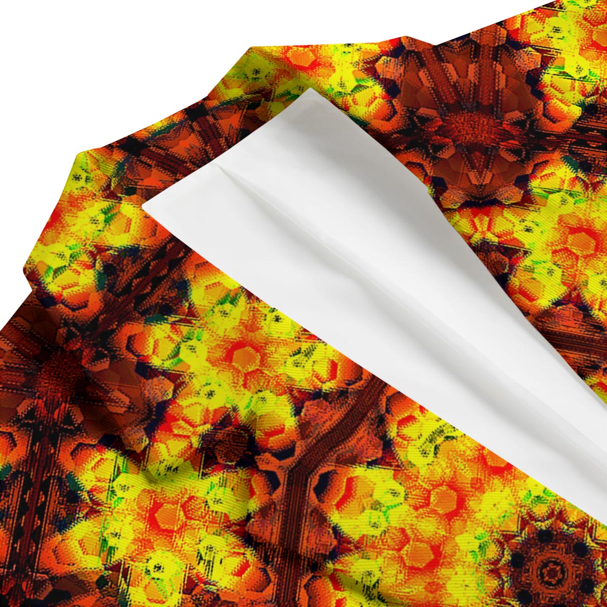 Kaleidoscope Sun Fire Print Men's Blazer-grizzshop