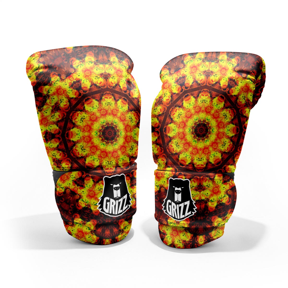 Kaleidoscope Sun Fire Print Pro Boxing Glove
