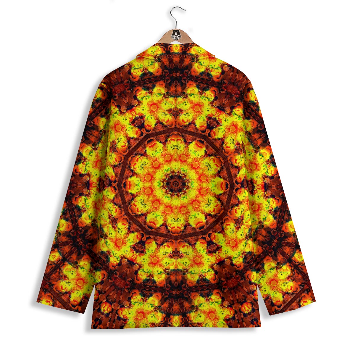 Kaleidoscope Sun Fire Print Women's Blazer-grizzshop